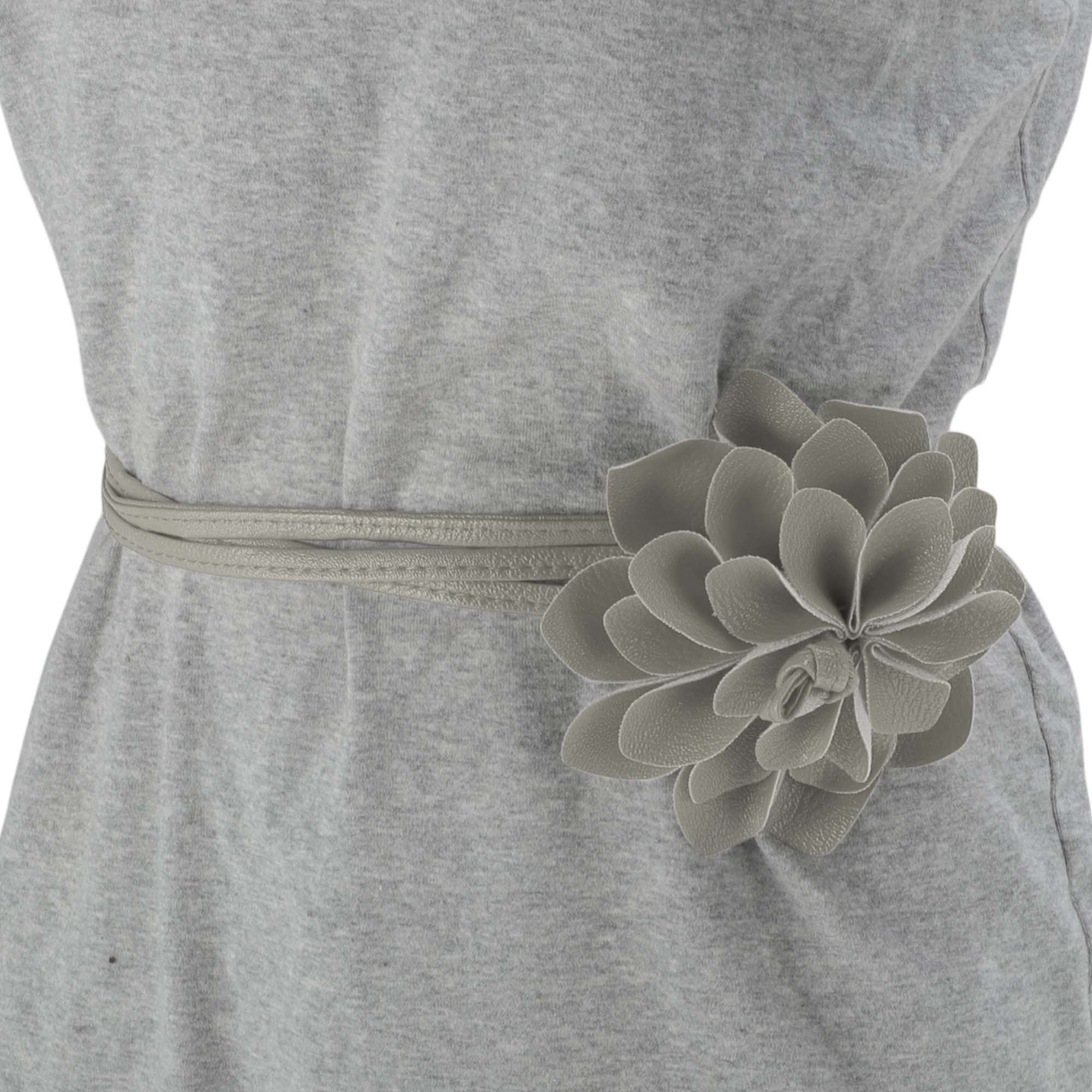 Unique Bargains Versatile Long Adjustable Waist Belt for Women Gray