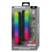 Monster Smart LED Light Bars 2-Pack, Multicolor LED Lights for Bedroom, Gaming & Decor, App Control