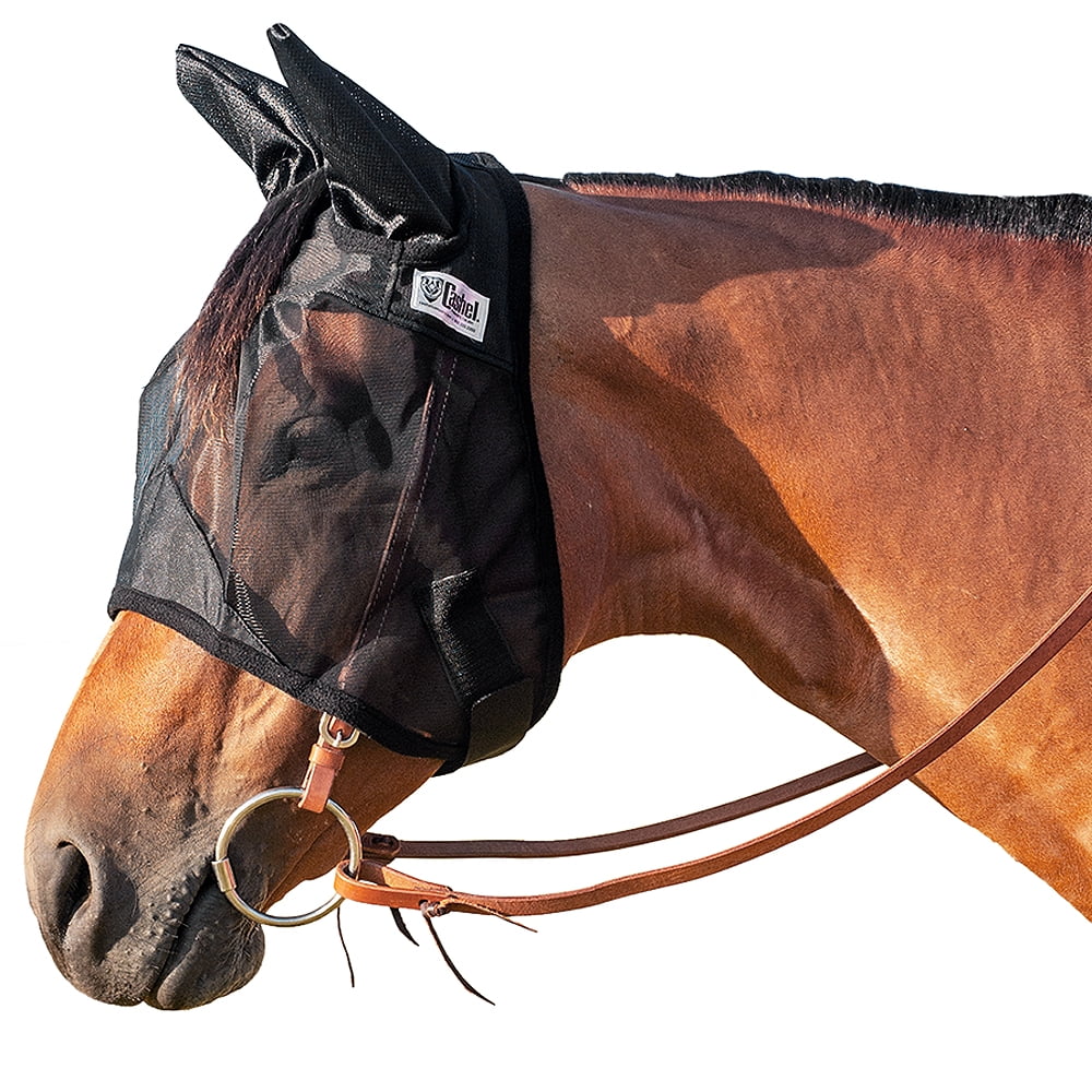 Cashel Quiet Ride Fly Mask - Bridle Compatible Standard Ears Horse