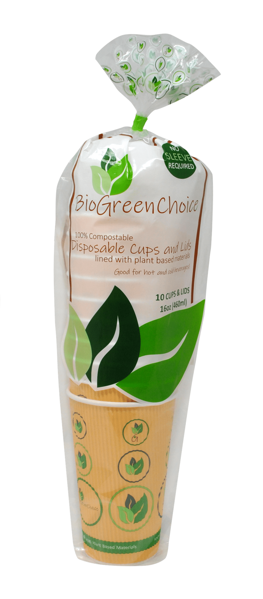 BioGreenChoice 16 oz. Ecofriendly Biodegradable Hot Cup with Bio