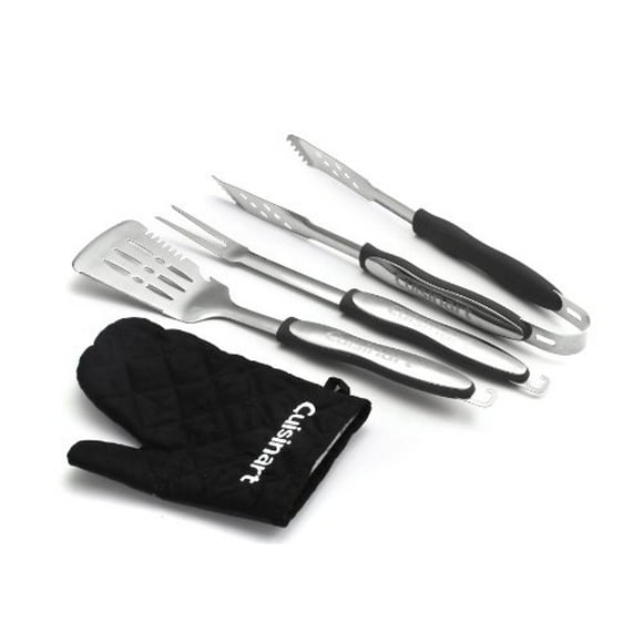 Juego de Herramientas para Asar Cuisinart CGS-134BL con Guante para Parrilla 3 Piezas