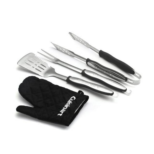 Juego de Herramientas para Asar Cuisinart CGS-134BL con Guante para Parrilla 3 Piezas