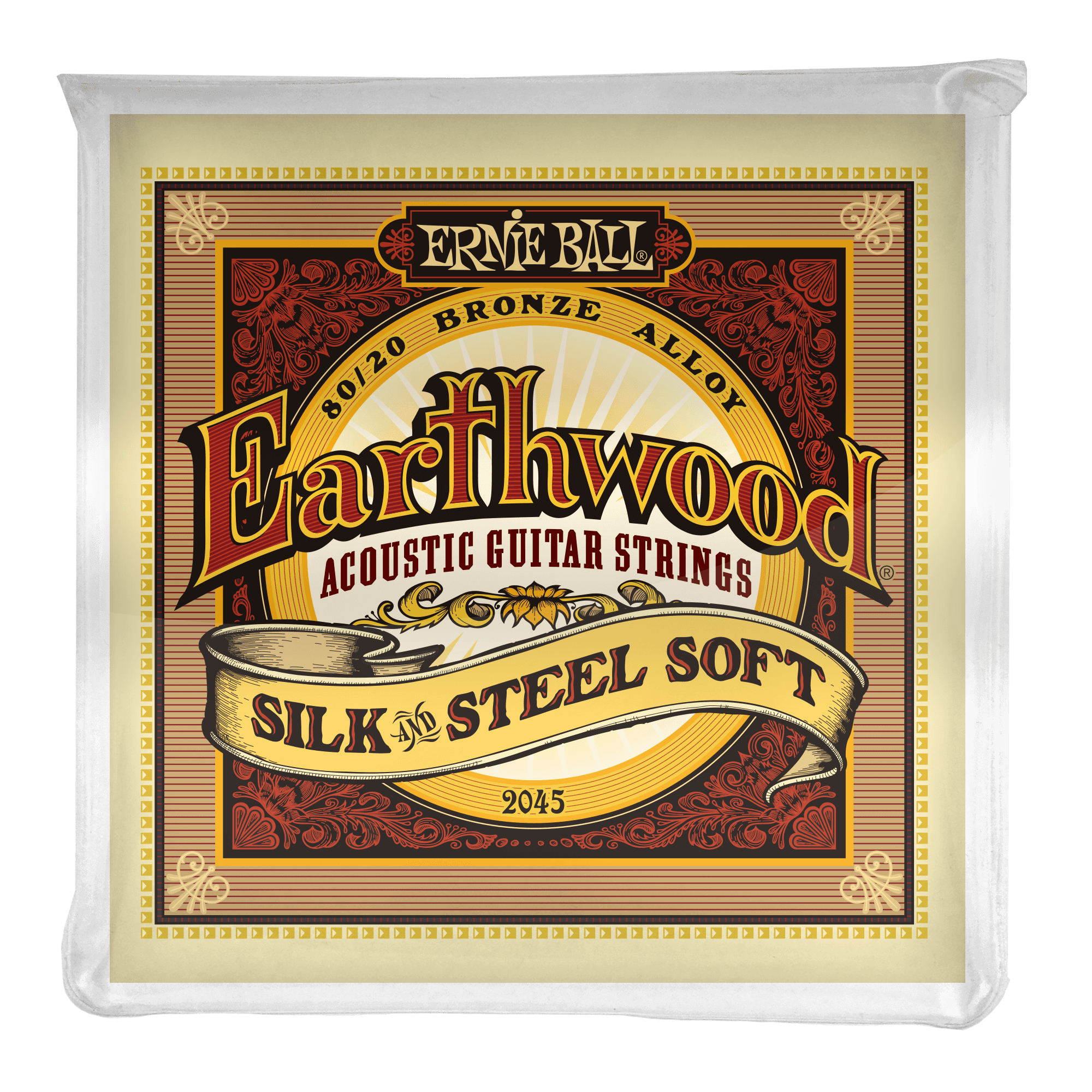 2 PACK Ernie Ball P02045 Earthwood Silk and Steel Soft Acoustic Set, .011 - .052
