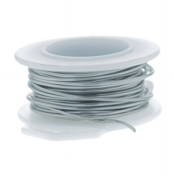 18 Gauge Round Silver Plated Titanium Copper Craft Wire - 12 ft