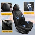 thumbnail image 2 of JIAMAOXIN Car Seat Cover Apply To Front Seat Universal Sedan SUV Truck Front 2-Seats BLACK Faux Leather, 2 of 5