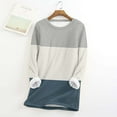 thumbnail image 2 of IROINNID Long Sleeve Shirts for Women Winter Discount Women's Large Loose Plush Top Thickened and Velvet Wool Warm Undershirt,Gray, 2 of 4