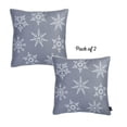 thumbnail image 6 of Set of 2 18" Christmas Snowflakes Throw Pillow Cover in Grey, 6 of 6