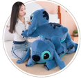 thumbnail image 5 of Muñeco de peluche Stitch de Disney de 45/60/80 cm, muñeco de peluche Lilo&Stitch, almohada suave, postura boca abajo, azul oscuro/claro, lindos juguetes de regalo, 5 of 5