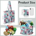 thumbnail image 4 of Rustic Style Nordic Stripes Fabric Shopping Bag - Machine Washable Eco-Friendly Foldable Tote, 4 of 5
