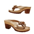 thumbnail image 5 of Eltusu Women Slide Sandals, Slip On Fashion Block Heel Open Toe Ladies Shoes Gold Size 9, 5 of 9