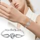 thumbnail image 2 of Corazón de melocotón pulsera de cobre blanco pulsera de platino Mujer Novia Joyería Hombres y Mujeres Pareja pulsera, 2 of 2