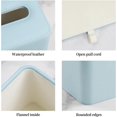 thumbnail image 4 of ABCISI PU Leather Tissue Box Cover with Magnetic Closure, Waterproof and Scratch-Resistant, Square Tissue Box Holder with Rounded Edges Design for Bedroom,Living room,Bathroom and Office(Blue,Square), 4 of 13