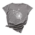 thumbnail image 1 of B91xZ Womens Mode Été Tops Col Rond Mignon Mode T-Shirts Raccourcis, Gris m, 1 of 3