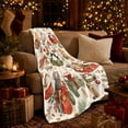 thumbnail image 3 of Watercolor Kittens With Presents Ornaments And Holiday Greenery Whimsical Christmas Art Flannel Blanket For Cat Fans, Soft Cozy Home Decor For Bedroom Living Room Christmas Gift, 3 of 9