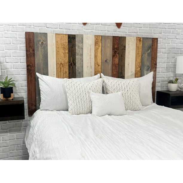 Rustic Mix Headboard Twin Size Hanger, Attach Headboard To Wall With Command Strips