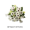 thumbnail image 3 of Artificial Chrysanthemum Daisy Bouquet - 30cm Silk Flowers for Wedding Centerpieces, Home Decor & Event Arrangements, Simulated Green Plants, 3 of 6