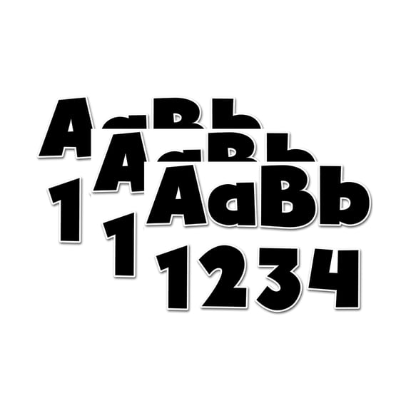 Creative Teaching Press Bold Black, 4-Inch Designer Letters, 597 Pieces