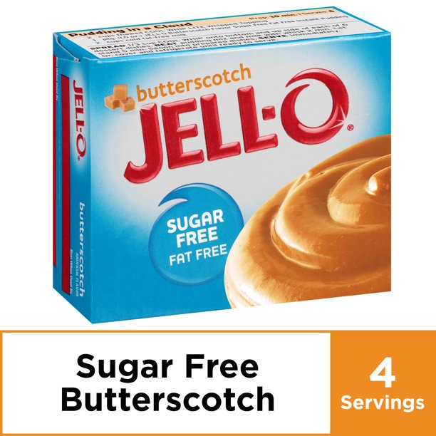 (4 Pack) JellO Instant SugarFree FatFree Butterscotch Pudding & Pie