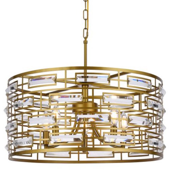 Kennedy 24 inch pendant in brass