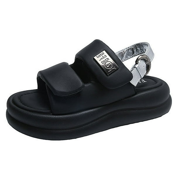 Sandalias de plataforma con puntera abierta zapatos de vestir casuales sandalias de vestir con correa al tobillo para mujer