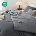 thumbnail image 4 of Juego de edredón Bedsure, tamaño king, reversible, gris, 3 piezas, 4 of 7