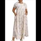 thumbnail image 1 of Vestido de Verano para Mujer, Talla Grande, Informal, Sin Mangas, con Tirantes Finos, para Playa Flores Rosas 4XL, 1 of 7