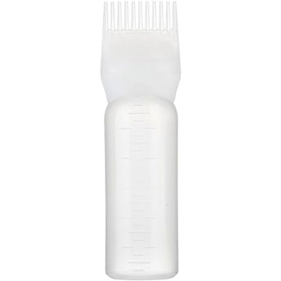 Botella de cepillo blanco con peine Champú Color de cabello Botella para teñir el cabello Botella aplicador de aceite para aplicador de cabello Botella de cepillo para raíces Proceso profesional Herra