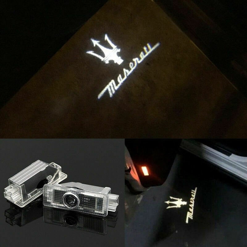 2X LED Logo Door Courtesy Projector Ghost shadow Light For Maserati Quattroporte