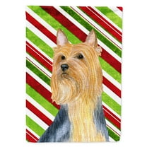 Carolines Treasures LH9226-FLAG-PARENT Silky Terrier Candy Cane Holiday Christmas Flag multicolor
