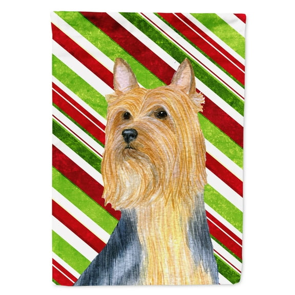 Carolines Treasures LH9226-FLAG-PARENT Silky Terrier Candy Cane Holiday Christmas  Flag  multicolor