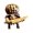 brass, variant on Weather Resistant Copper Pumpkin Soldier Charm Decorative Pendant for Seasonal Parties Decorations