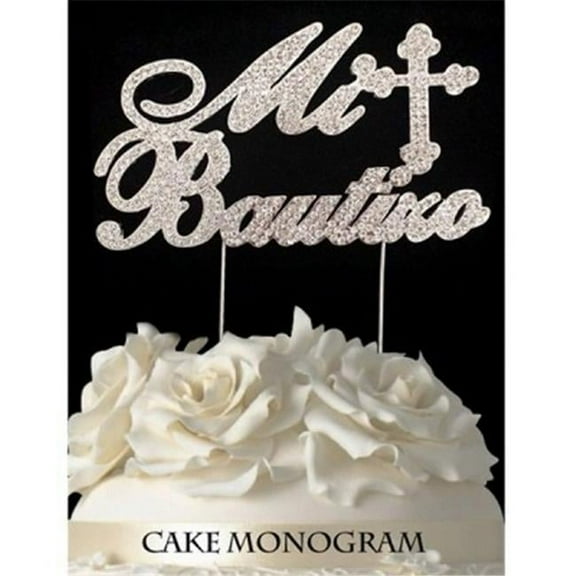 De Yi Enterprise 33014-MB Silver Cake Topper - Mi Bautizo