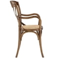 thumbnail image 3 of Modway Gear 18.5" Modern Rattan and Wood Dining Armchair in Walnut (Set of 4), 3 of 5