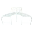 thumbnail image 3 of 52" L White Semi-Circle Tree Wrap Garden Bench, 3 of 5