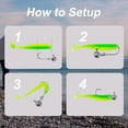 thumbnail image 4 of Goture Fishing Soft Plastic Lures Kit Jig Head Hooks Crappie Lures Trout Bass Fishing Worm Lures Crappie Jigs Fishing Lures Set with Tackl Box for Freshwater Saltwater Fishing, 4 of 8