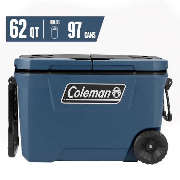 Coleman Flex 'N Go 62 QT Cooler, Large Portable Cooler for Camping, Sapphire