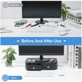 thumbnail image 2 of Support Surélevé pour Moniteur d'Ordinateur à Hauteurs Réglables avec 2 Tiroirs de Rangement en Plastique, 14,17 X 8,66 X 3,15 Pouces, 2 of 5