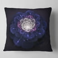 thumbnail image 2 of Designart Blue White Fractal Flowers - Floral Throw Pillow - 16x16, 2 of 5