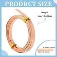 thumbnail image 2 of 19.7 Ft Flat Copper Wire 0.26 in Wide Flat Copper Wire Copper Jewellery Wire Flat Copper Wire for DIY Jewellery Cladding Handmade Wire, 2 of 6
