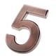 thumbnail image 4 of Números de puerta autoadhesivos de cobre y plástico ABS, del 0 al 9, para dirección de casa Número 5, 4 of 7