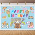 thumbnail image 3 of Capybara Party Background Happy Birthday Background Cartoon Capybara Birthday Party Supplies, Capybara Birthday Decoration Vinyl Capybara Background Cute Capybara Photo Background, 3 of 5