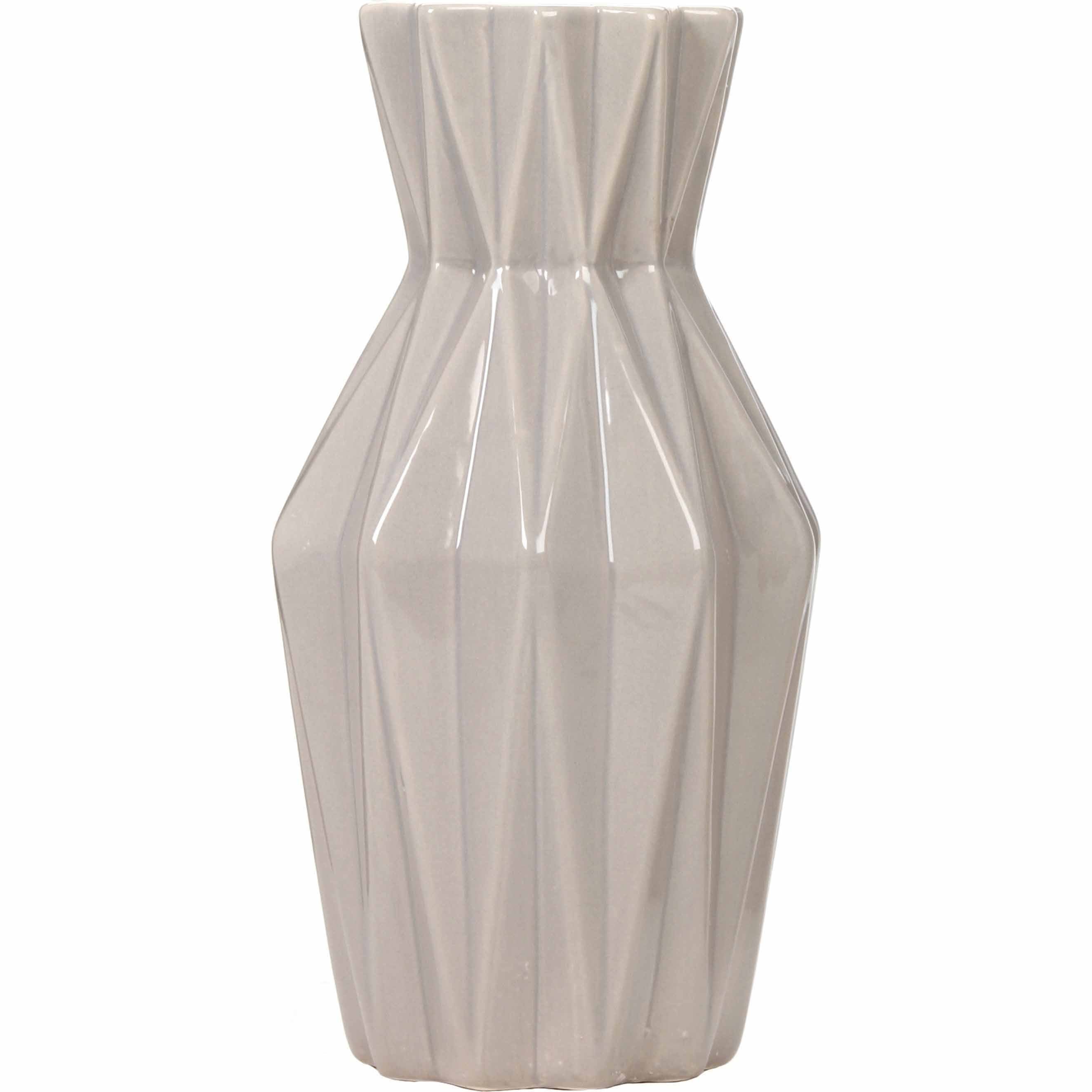 Mainstays Geometric Ceramic Vase, Grey - Walmart.com
