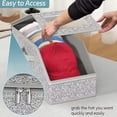 thumbnail image 6 of Stackable Hat Storage for Baseball Caps, Hat Storage Boxes for Closet, Holds up to 12 Caps with Cardboard, Hat Organizer for Women & Men(Two Clear Window) (Grey 1PC), 6 of 8