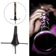 thumbnail image 3 of Support de clarinette portable pliable noir, trépied durable, accessoires pour instruments de musique, 3 of 4