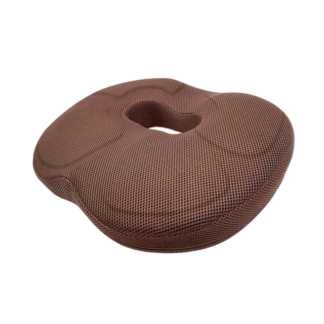 Cojín de asiento de espuma viscoelástica, cojín para silla, almohadilla ergonómica para sentarse, ideal para juegos y aviones. café