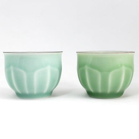 

2Pcs Ceramic Tea Cup Chinese Longquan Celadon Porcelain Teacup Tea Ceremony Teaware Drinkware China Kung Fu Tea Sets