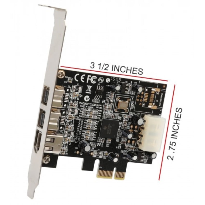 SYBA SYPEX30016 IO Combo 2x 1394b and 1x 1394a Firewire Ports PCI