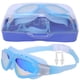 thumbnail image 1 of Gafas de natación con galvanoplastia de marco grande antivaho impermeables unisex al aire libre, 1 of 5