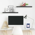 thumbnail image 3 of Ballucci 24" Floating Shelves for Wall, 2-Pack with Invisible Brackets, 6" Deep, Black, 3 of 9