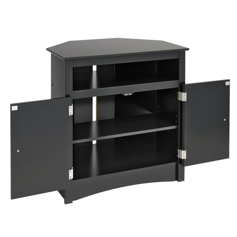 Prepac Sonoma Tall Corner TV Cabinet for TVs Up To 100 lbs Black